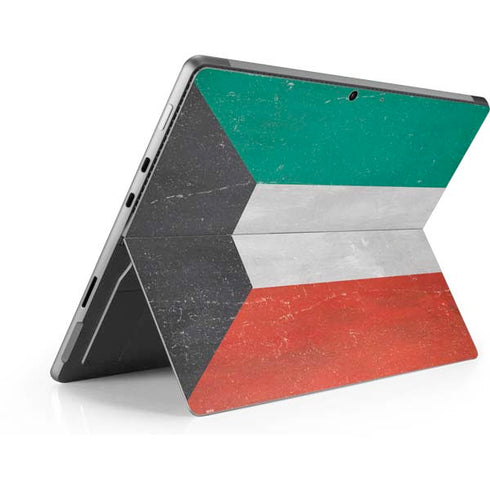 Kuwait Flag Distressed Surface Pro 9 Skin